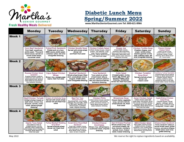 Diabetic Menu